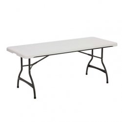 6' White Rectangular Table